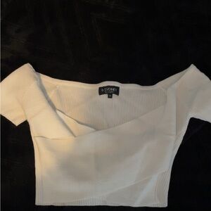 White Off-Shoulder Women's Top